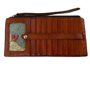 HOBO Brown Leather Wristlet